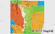 Physical 3D Map of Vondrozo, political outside