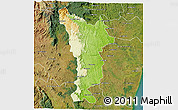 Physical 3D Map of Vondrozo, satellite outside