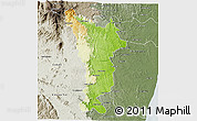 Physical 3D Map of Vondrozo, semi-desaturated