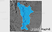 Political 3D Map of Vondrozo, darken, desaturated