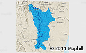 Political 3D Map of Vondrozo, shaded relief outside