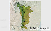 Satellite 3D Map of Vondrozo, lighten