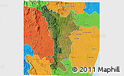 Satellite 3D Map of Vondrozo, political outside