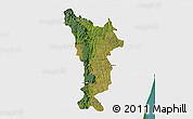 Satellite 3D Map of Vondrozo, single color outside