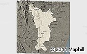 Shaded Relief 3D Map of Vondrozo, darken