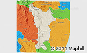 Shaded Relief 3D Map of Vondrozo, political outside