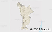 Shaded Relief 3D Map of Vondrozo, single color outside