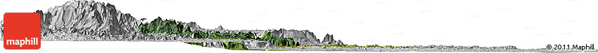 Satellite Horizon Map of Vondrozo, lighten, desaturated