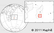 Blank Location Map of Vondrozo, within the entire country