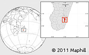 Blank Location Map of Vondrozo, highlighted country
