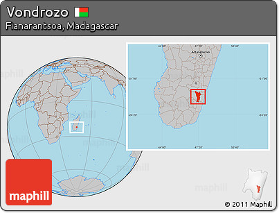 Gray Location Map of Vondrozo