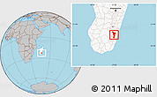 Gray Location Map of Vondrozo, highlighted country