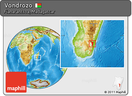Physical Location Map of Vondrozo