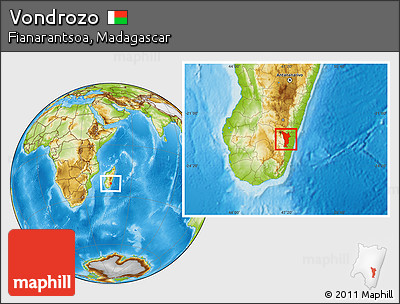 Physical Location Map of Vondrozo