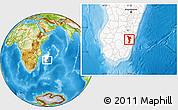 Physical Location Map of Vondrozo, highlighted country