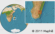 Satellite Location Map of Vondrozo