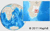 Shaded Relief Location Map of Vondrozo, highlighted parent region