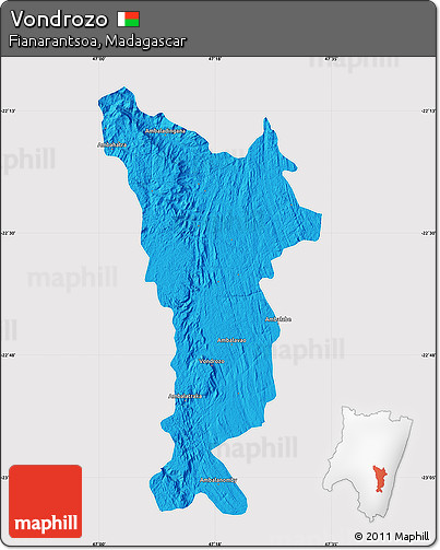Political Map of Vondrozo, cropped outside