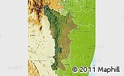 Satellite Map of Vondrozo, physical outside