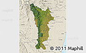 Satellite Map of Vondrozo, shaded relief outside
