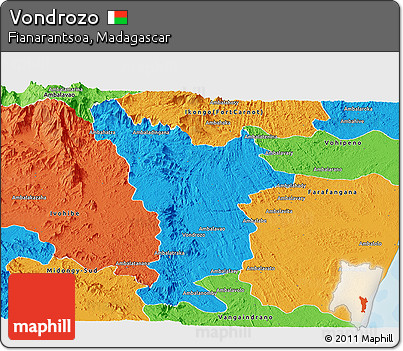 Political Panoramic Map of Vondrozo