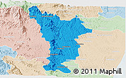 Political Panoramic Map of Vondrozo, lighten