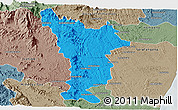 Political Panoramic Map of Vondrozo, semi-desaturated