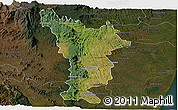 Satellite Panoramic Map of Vondrozo, darken