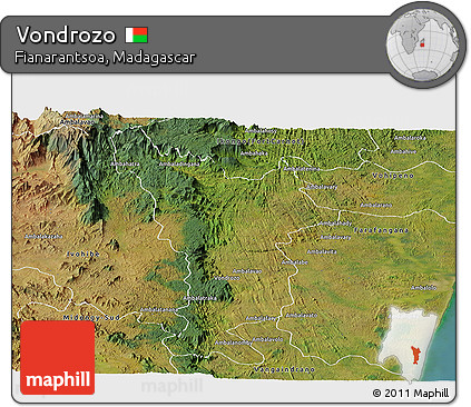 Satellite Panoramic Map of Vondrozo
