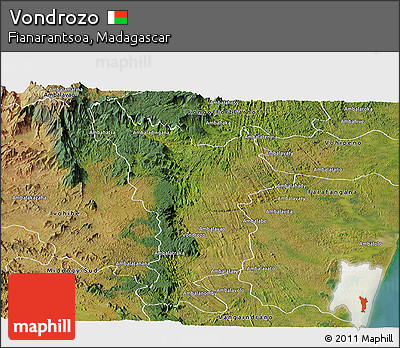 Satellite Panoramic Map of Vondrozo