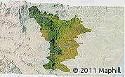 Satellite Panoramic Map of Vondrozo, lighten