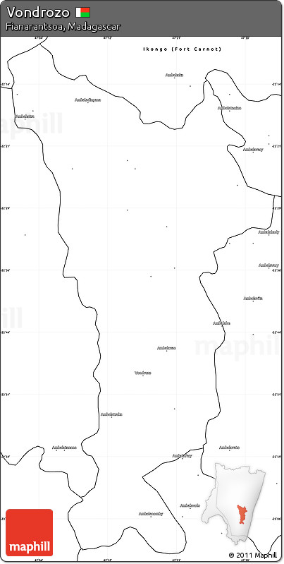 Blank Simple Map of Vondrozo