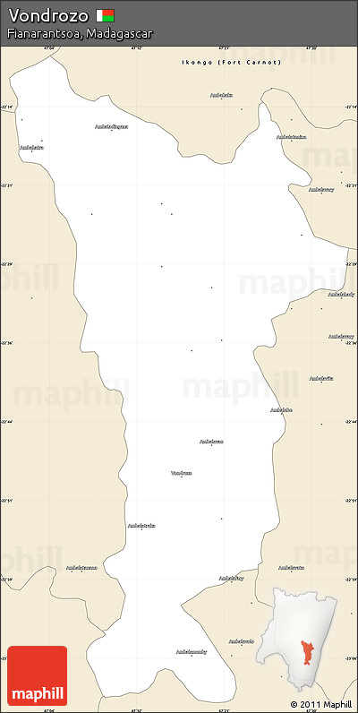 Classic Style Simple Map of Vondrozo