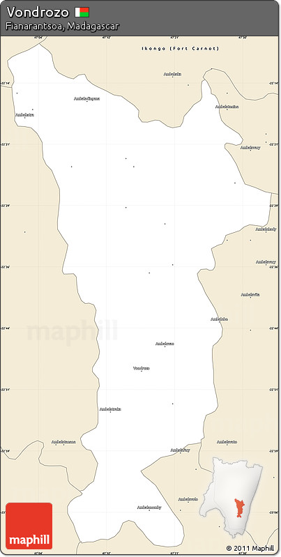 Classic Style Simple Map of Vondrozo