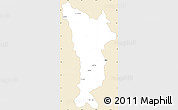 Classic Style Simple Map of Vondrozo, single color outside