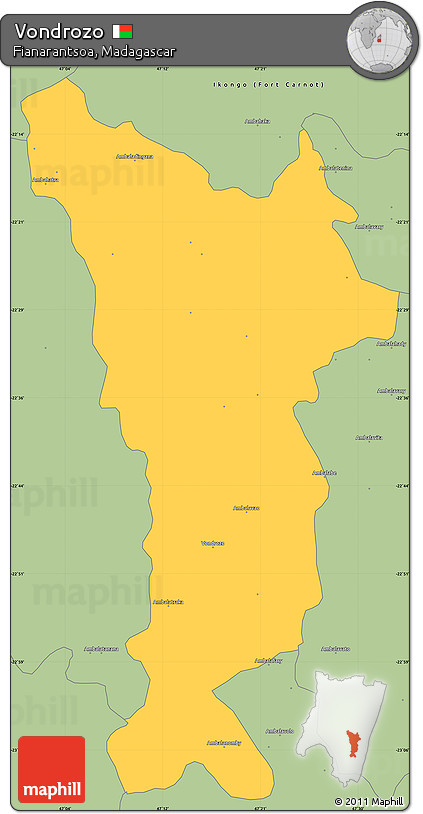 Savanna Style Simple Map of Vondrozo