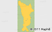 Savanna Style Simple Map of Vondrozo, single color outside