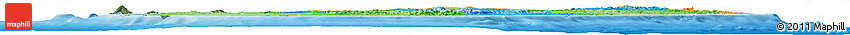 Political Horizon Map of Madagascar, satellite outside, bathymetry sea