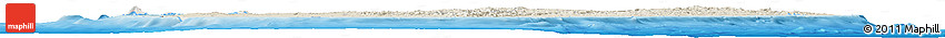 Shaded Relief Horizon Map of Madagascar, lighten, land only
