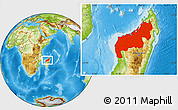 Physical Location Map of Mahajanga