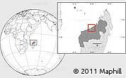 Blank Location Map of Mahajanga Urban, highlighted country, highlighted parent region