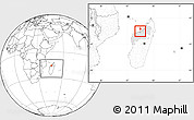 Blank Location Map of Mahajanga Urban, highlighted parent region, within the entire country
