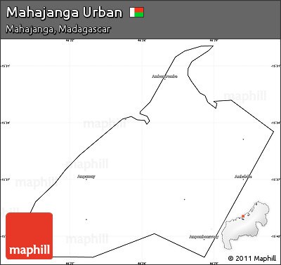 Blank Simple Map of Mahajanga Urban, cropped outside