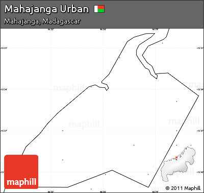 Blank Simple Map of Mahajanga Urban, no labels