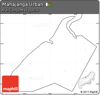Blank Simple Map of Mahajanga Urban, no labels