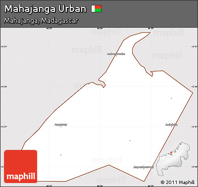 Classic Style Simple Map of Mahajanga Urban, cropped outside