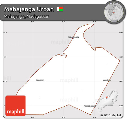 Classic Style Simple Map of Mahajanga Urban, cropped outside