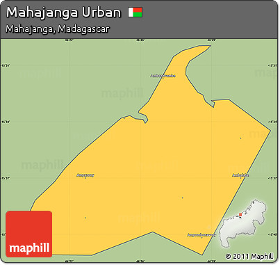 Savanna Style Simple Map of Mahajanga Urban, cropped outside