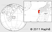 Blank Location Map of Maintirano, highlighted parent region