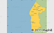 Savanna Style Simple Map of Maintirano, single color outside